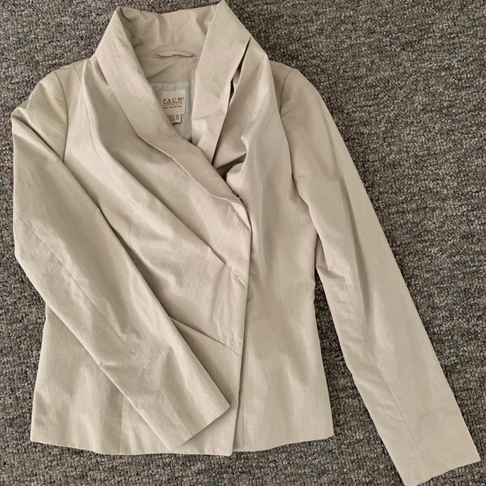GORGEOUS PAUW Asymmetrical Wrap Jacket Brand New!